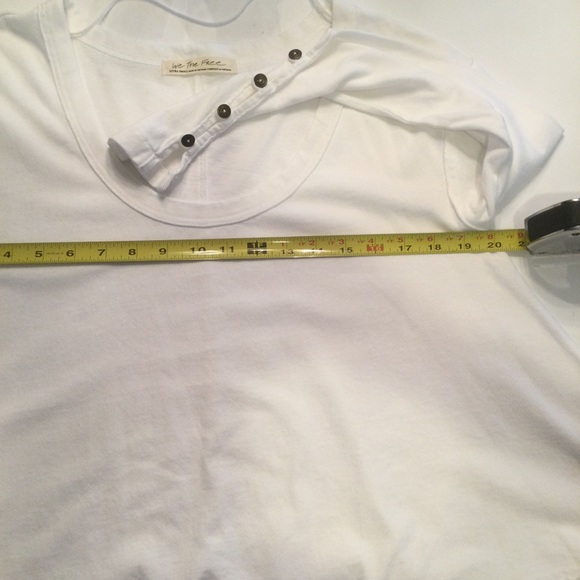 Free People We The Free White Peony Long Sleeved Tee Shirt Size Extra Small - Picture 13 of 16